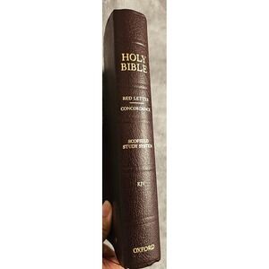 Oxford Scofield Study Bible KJV Red Letter Concordance 291RL Brown Bnded Leather